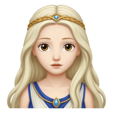 Metis The pre-Olympian goddess of wisdom, counsel, and deep thought. She was the first wife and advisor of Zeus and the mother of Athena, the later goddess of wisdom. Her name connoted "cunning intelligence," a quality highly valued in Greek heroes like Odysseus. 
 sticker