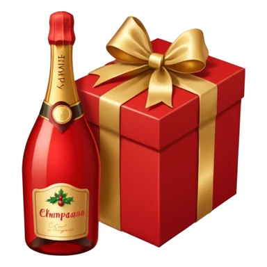 pacco natalizio panettone più spumante sticker