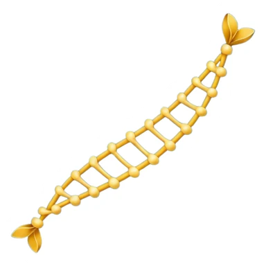 con of a single-stranded mRNA shaped as a half-helix; simple curved ribbon with small ticks for bases; balanced symmetry; flat vector, high contrast, transparent background, no text; suitable for app icon or presentation. sticker