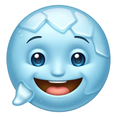 the cold freezing grimacing face emoji but its smiling sticker