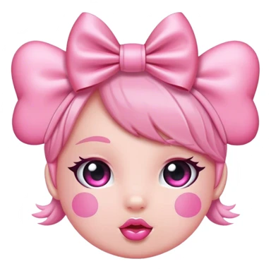 pink coquette baby pink bow  sticker