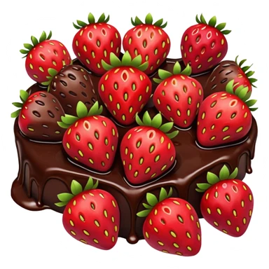 lots of strawberries in melted chocolate sticker