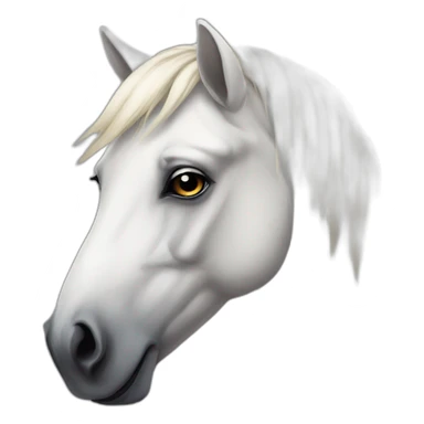 horse white and scar sticker