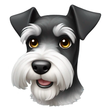 Black and white mini schnauzer sticker
