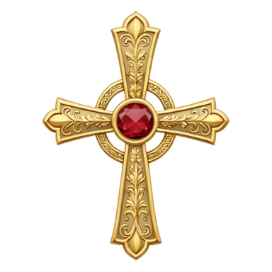 Eastern Orthodox cross. Transparent bakgrundl. sticker