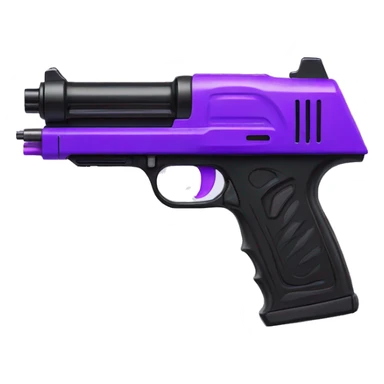 Purple and black Nerf gun with attachments  sticker