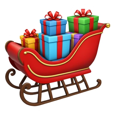 gifts in Santa's sleigh sticker