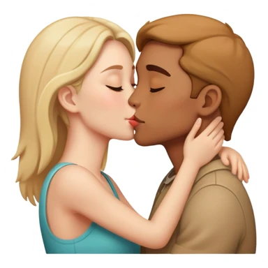 two people kissing sticker