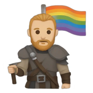 Ragnar Lothbrok gay flag sticker