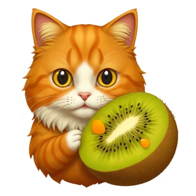cat with kiwi sticker