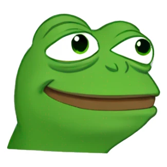 Pepe the frog doing something silly sticker