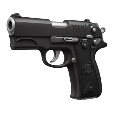 un pistolet noir sticker