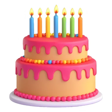 birthday cake with candles sticker