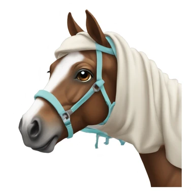 Horse wearing a hoodie sticker