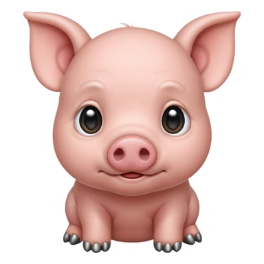 gray baby pig sticker