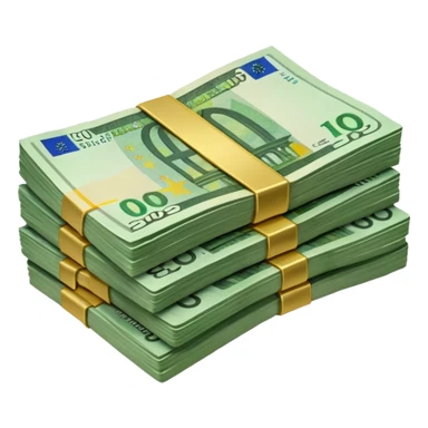 Capacités financières liasse d'euros sticker