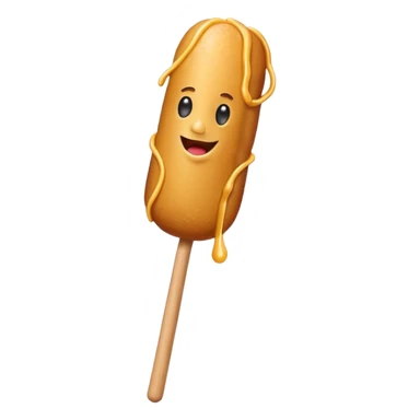 corn dog on stick sticker