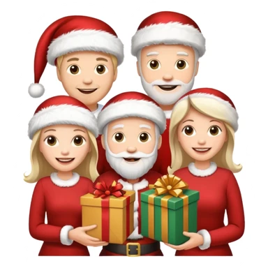 Family Christmas  3 woman’s 2 mans white people  sticker