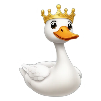 goose in a crown sticker
