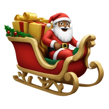 Santa in a sleigh  sticker