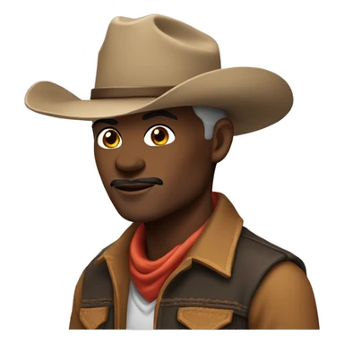 Cowboy with lifted eyebrow ￼ sticker