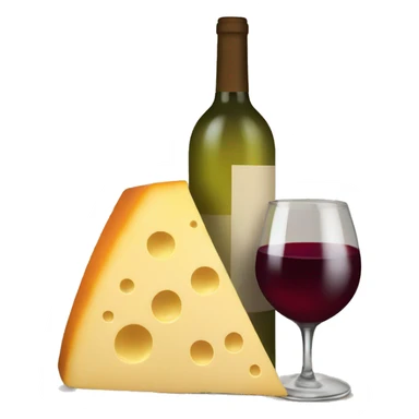 Wine and cheese  sticker