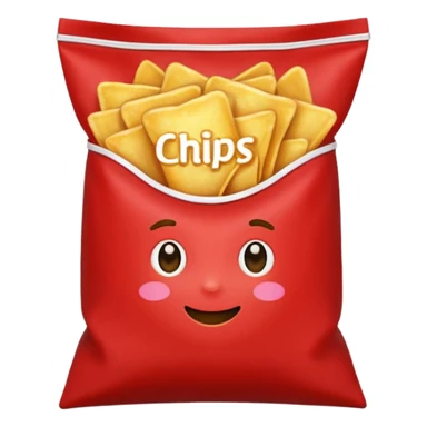 Chips snack Red
 sticker