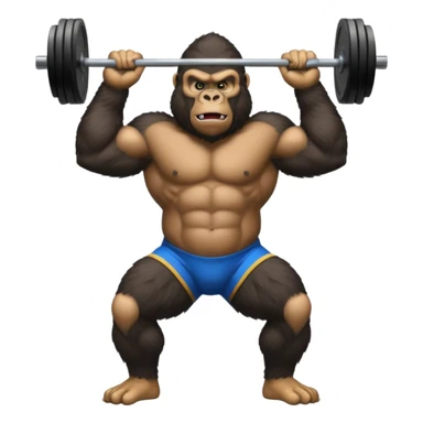weightlifting gorilla sticker