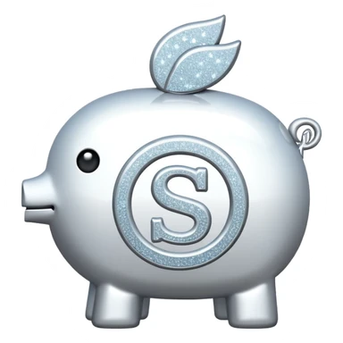 glitter white symbol bank sticker