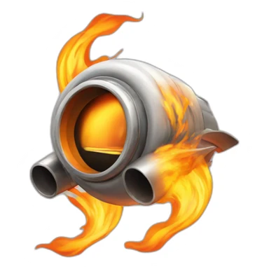 Turbo with flames sticker