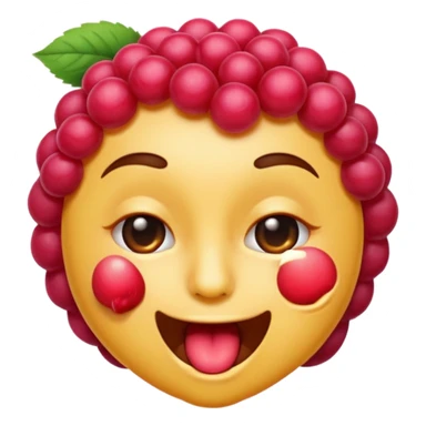 Emoji face winking blowing tongue raspberry sticker
