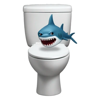 Skibidi toilet shark sticker