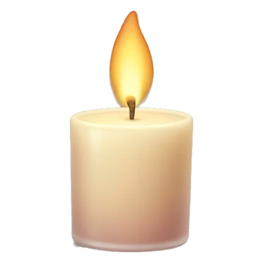 Candle in a powder-colored glass sticker