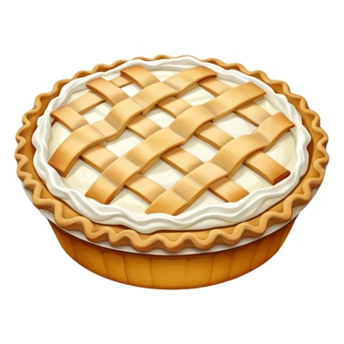 Apple pie with lots of white frosting sticker