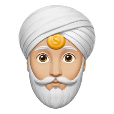 Sikh man with circular turban sticker