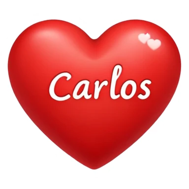 heart with Carlos written on it sticker