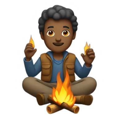 campfire man sticker