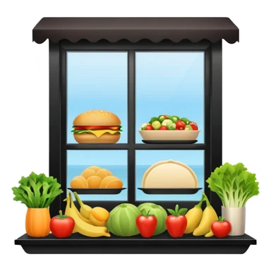 healthy food restaurant from outside sticker