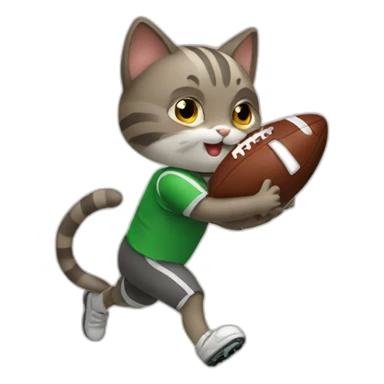 Cat playing football sticker