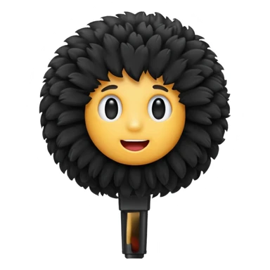 boom fluffly microphone sticker
