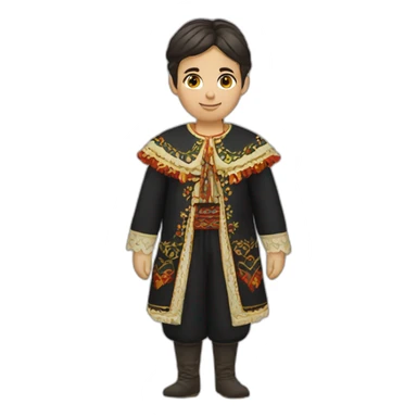 A traditional romanian costume sticker