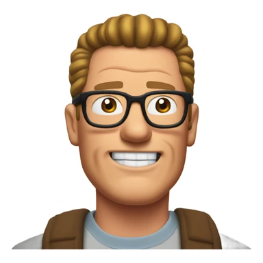 hank hill from the tv show king of the hill in the alley sticker