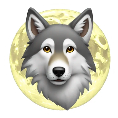 Un lobo aullando a la luna sticker