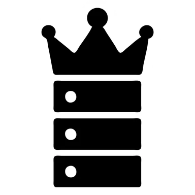'King Server' bold logo featuring a crown atop a server tower sticker