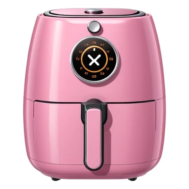 Realistic pink air fryer sticker