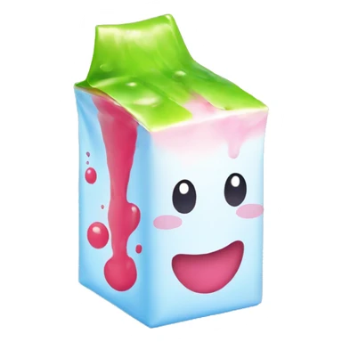 cute japanese Juice box with slime  sticker