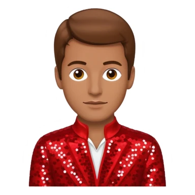 Peter Allen with Brown Hair, Red Sequin Outfit sticker