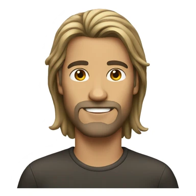 man with mid-long and brohair sticker