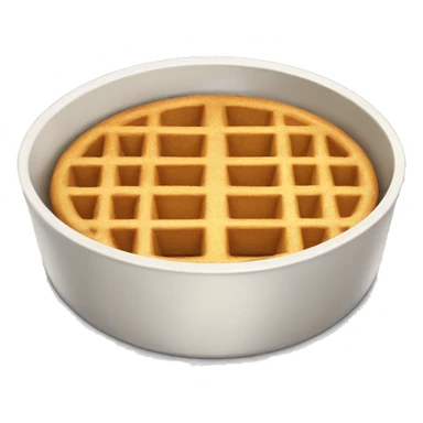 dog bowl with waffle inside sticker