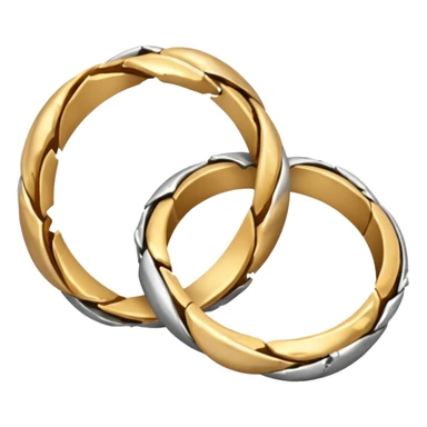 2 smashed wedding ring sticker